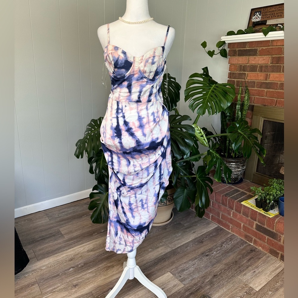 🛍️ fashion nova Tide high low sundress with wire for more fashion size X-Large